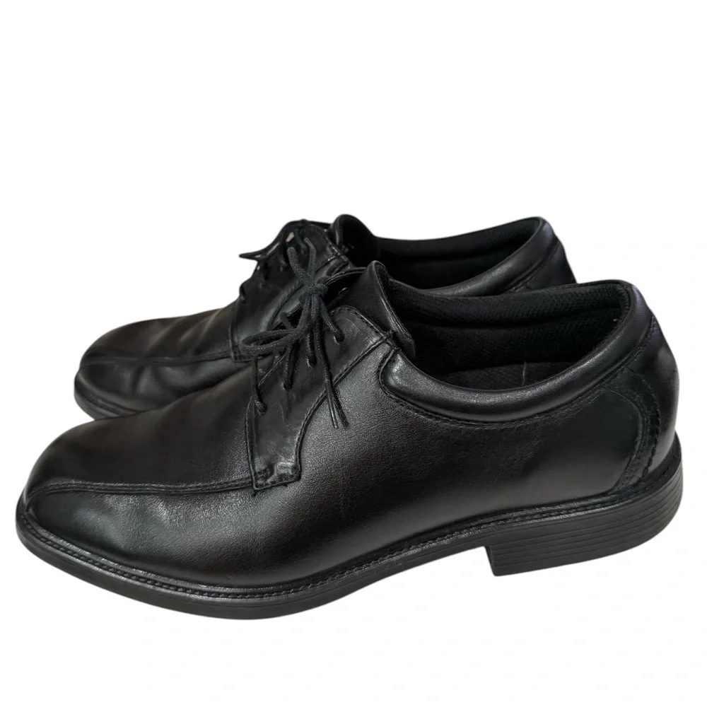 Nunn Bush Size 10.5 Men’s Comfort  Shoes Gel Leather Oxford Black Kore Slip